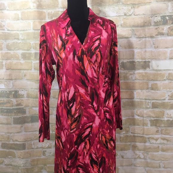 🆕J.Jill Faux Wrap Dress Size M - Picture 2 of 6